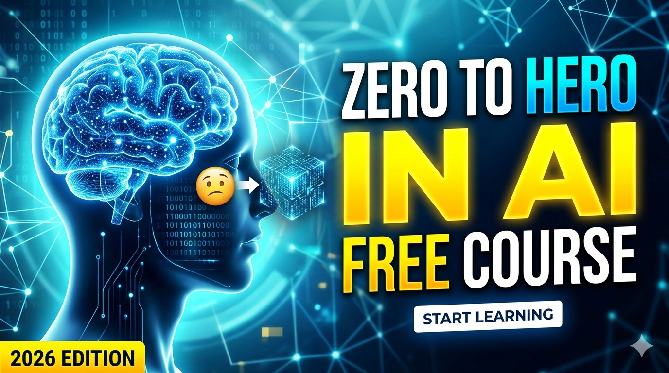 New CourseArtificial Intelligence Full Course (Free) | Master AI Tools & Core Concept